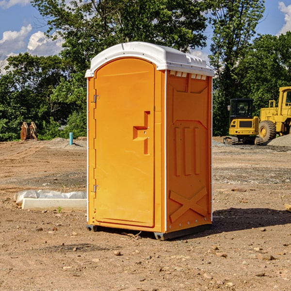 how often are the portable restrooms cleaned and serviced during a rental period in South Middleton